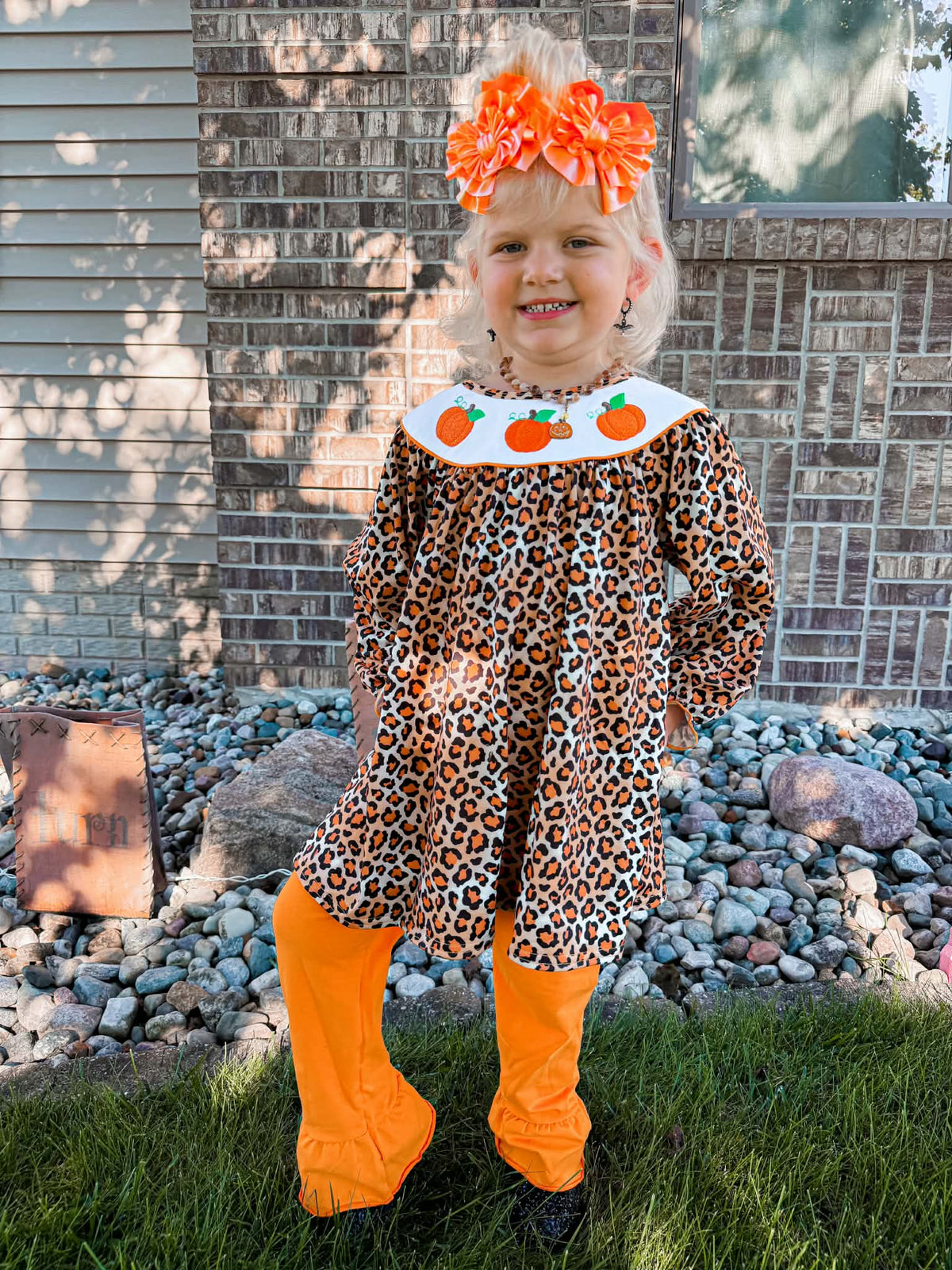 Leopard pumpkins - Girl set