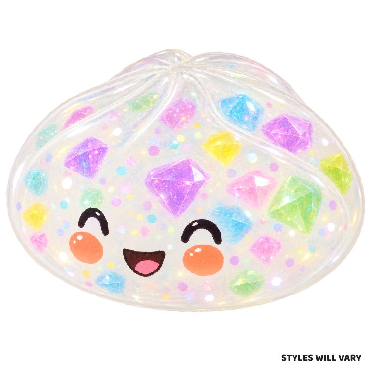 Fun Doh Mystery Gem Squeeze Dumpling Squishy Toy with Collectible Steamer