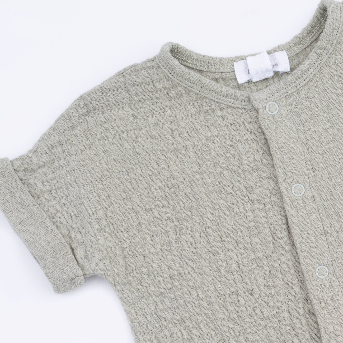 Solid Muslin Desert Green - Dolman Henley Shortall