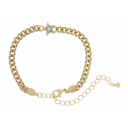 Crystal Star Matte Gold Bracelet