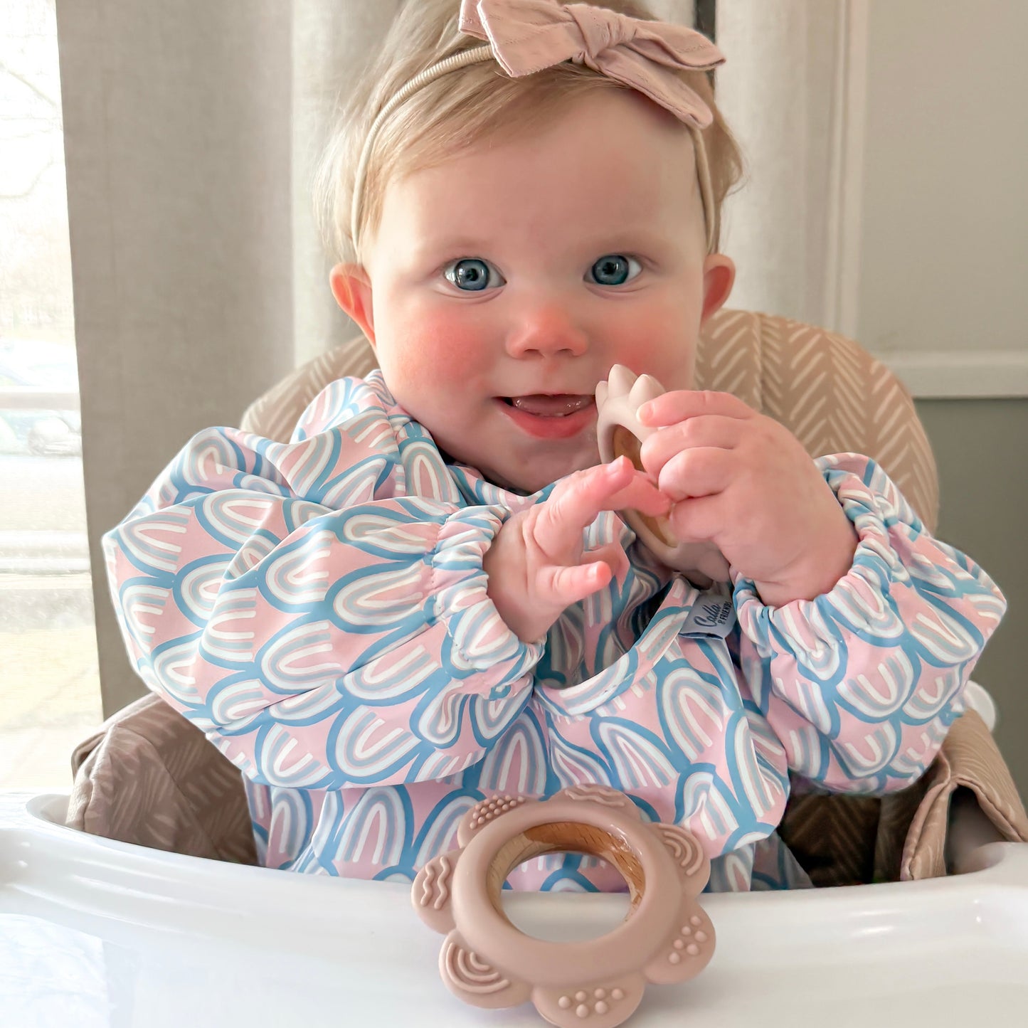 The Grayson Long Sleeve Bib - Rainbows