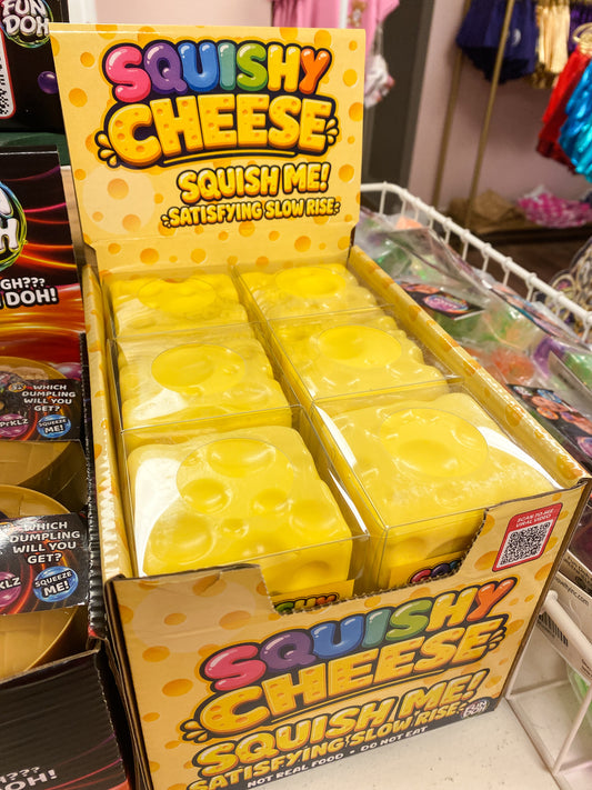 Fun Doh Slow Rise Cheese Squishy – Slow Rising Sensory Stress Toy | Cheese Foam Squish Toy for Kids & Adults