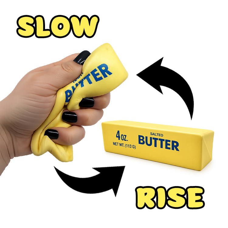 Fun Doh Butter Stick Slow Rise Squishy – Butter-Themed Sensory Stress Toy