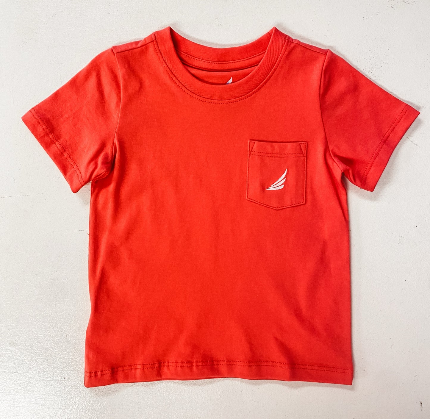 Boys Red Baseball Pima Cotton Tee