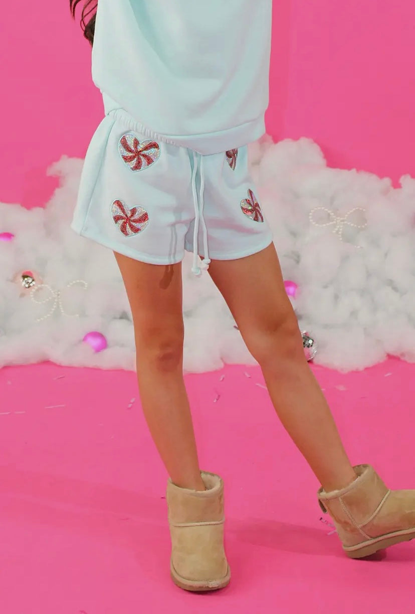 Mint Julep “Candy Cane Cutie” Holiday Collection – Sweatshirt & Shorts