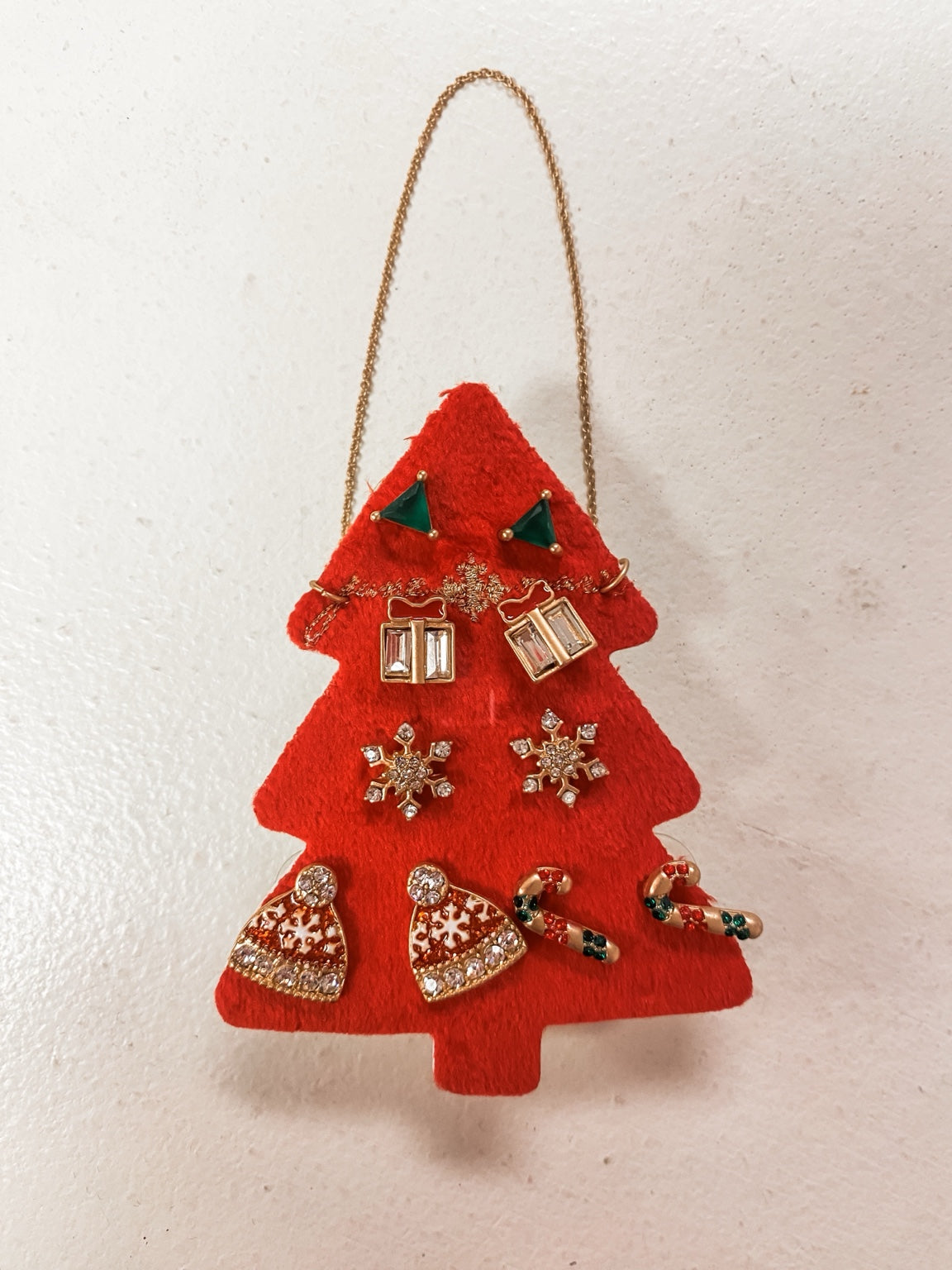 Kids Christmas Tree Earring Set – 6 Pair Holiday Stud Collection (Snowflakes, Santa Hats, Candy Canes & More!)