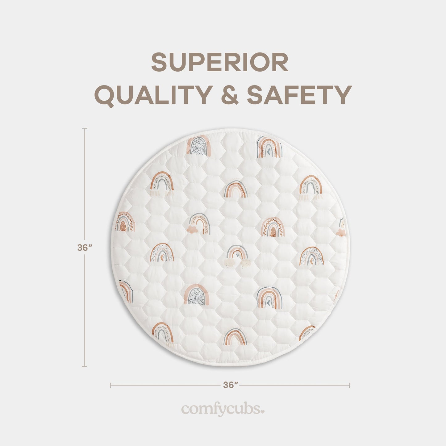 Play Mat with Non-Slip Bottom in Rainbow
