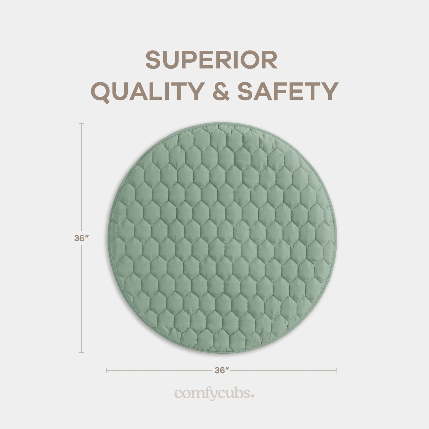 Play Mat with Non-Slip Bottom in Fern