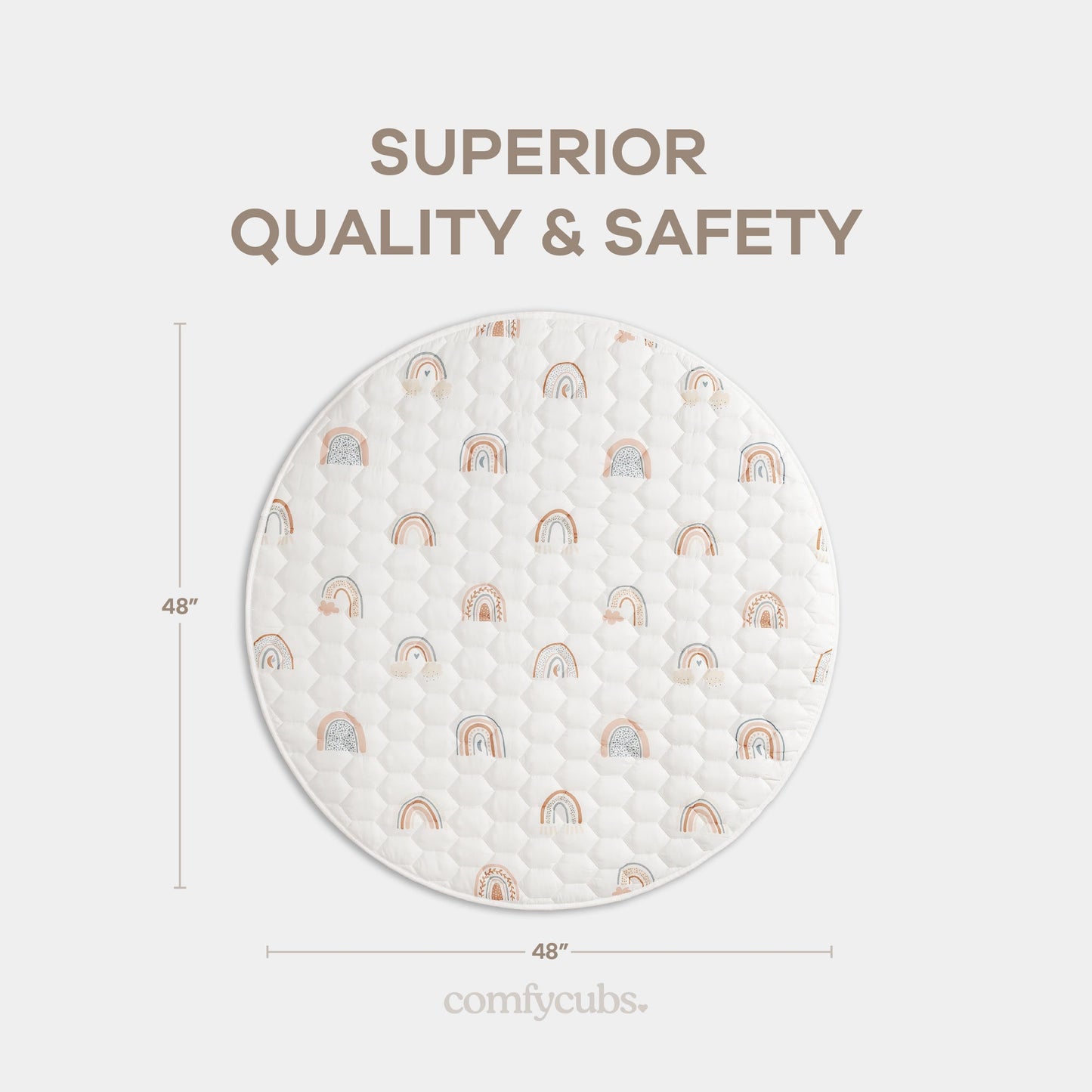 Play Mat with Non-Slip Bottom in Rainbow