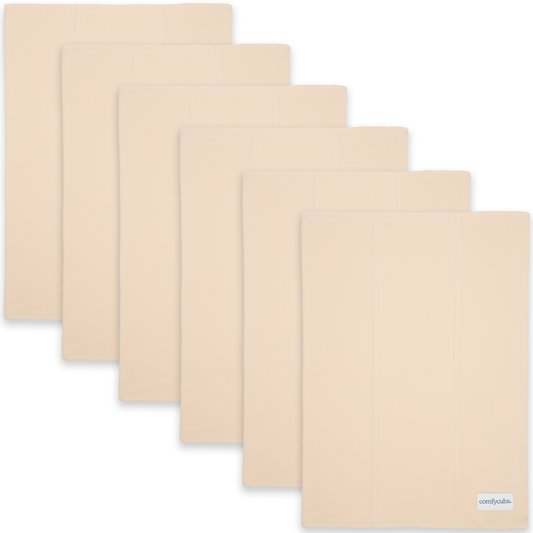 Cotton Burp Cloths in Cream