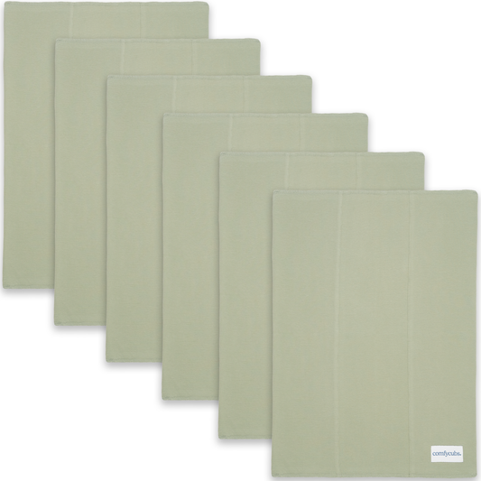 Cotton Burp Cloths in Sage