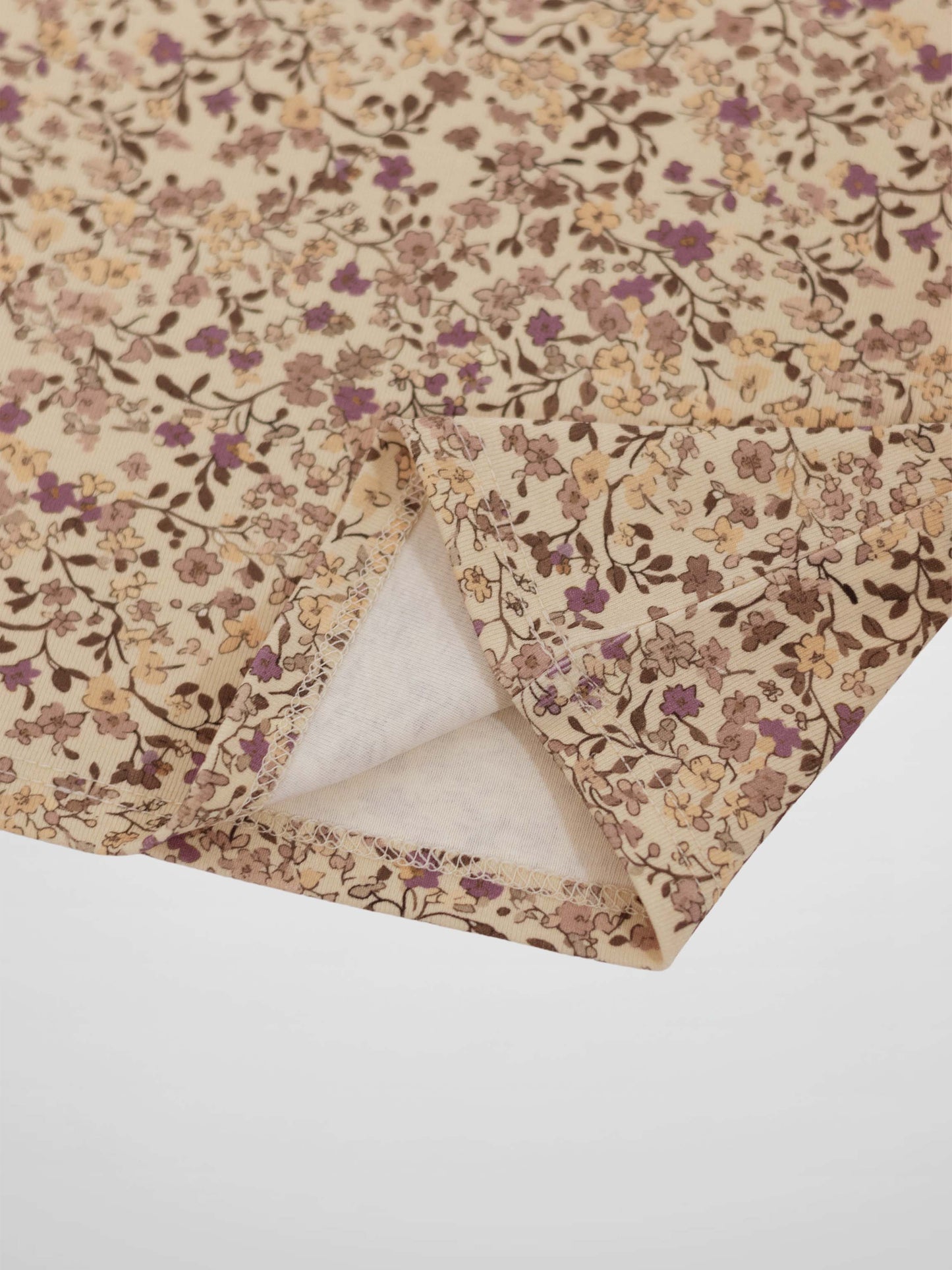 Purple Flower Short Sleeve Shirt