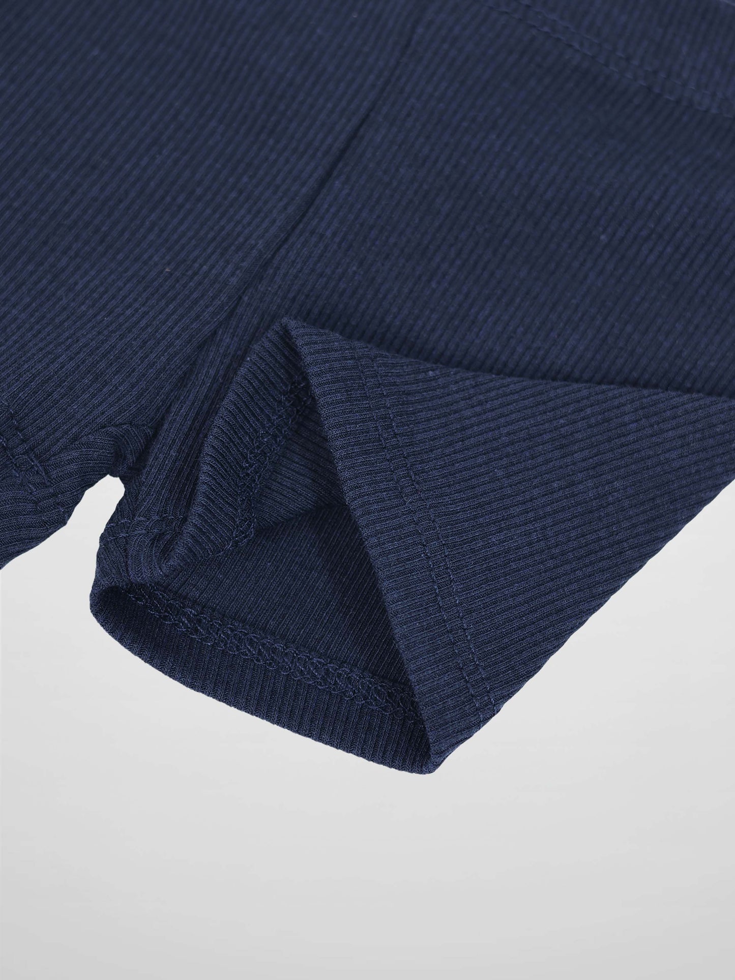 Biker Shorts Thin Ribbed- Navy