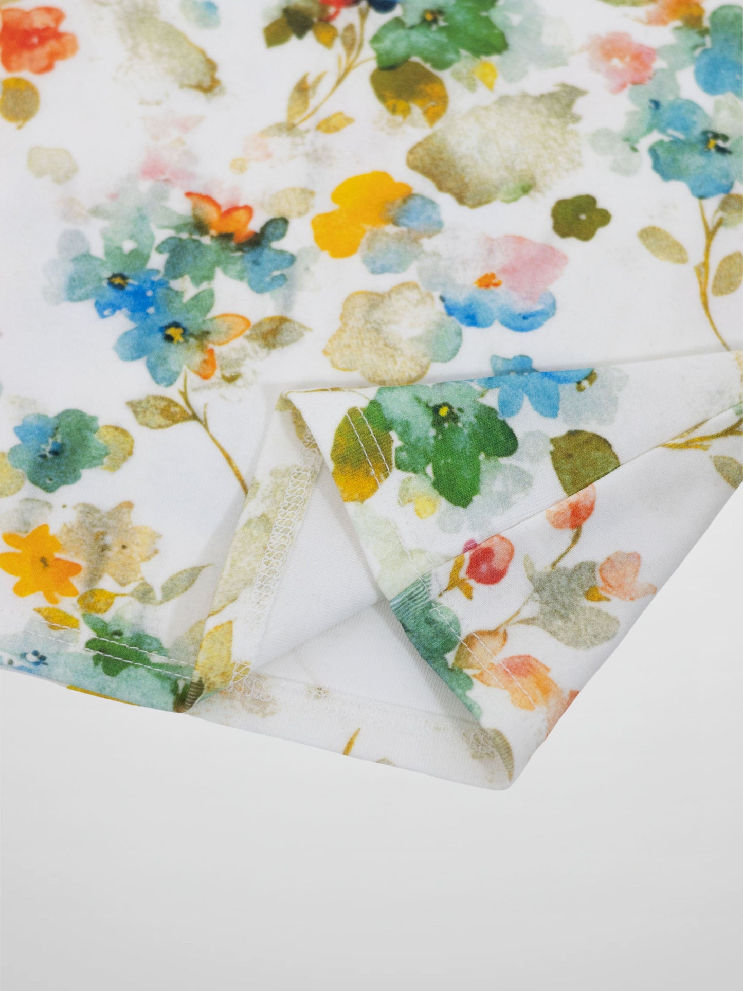 Pastel Flower 3/4 Puff Sleeve T-Shirt
