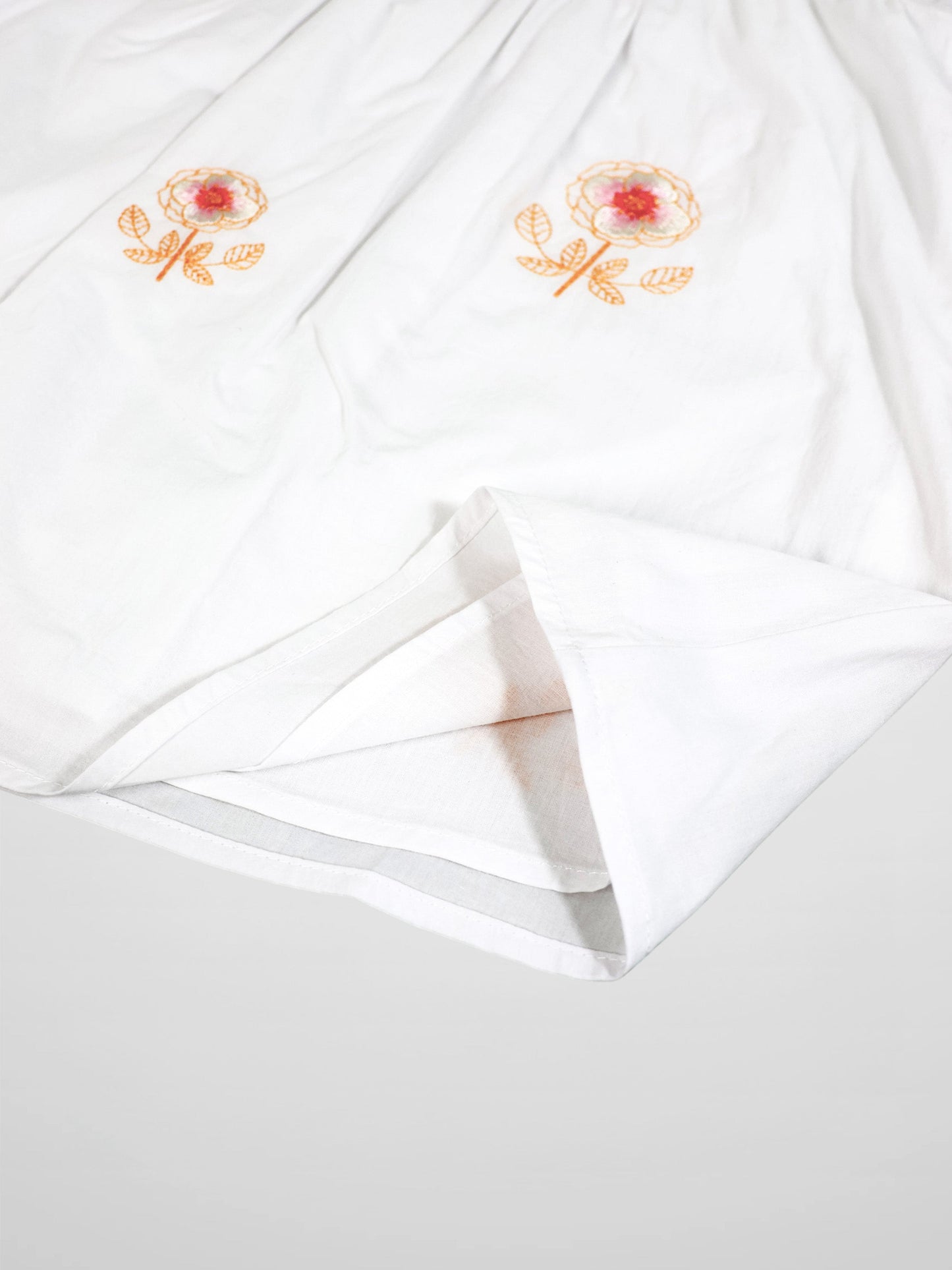 Embroidered Flower Skirt