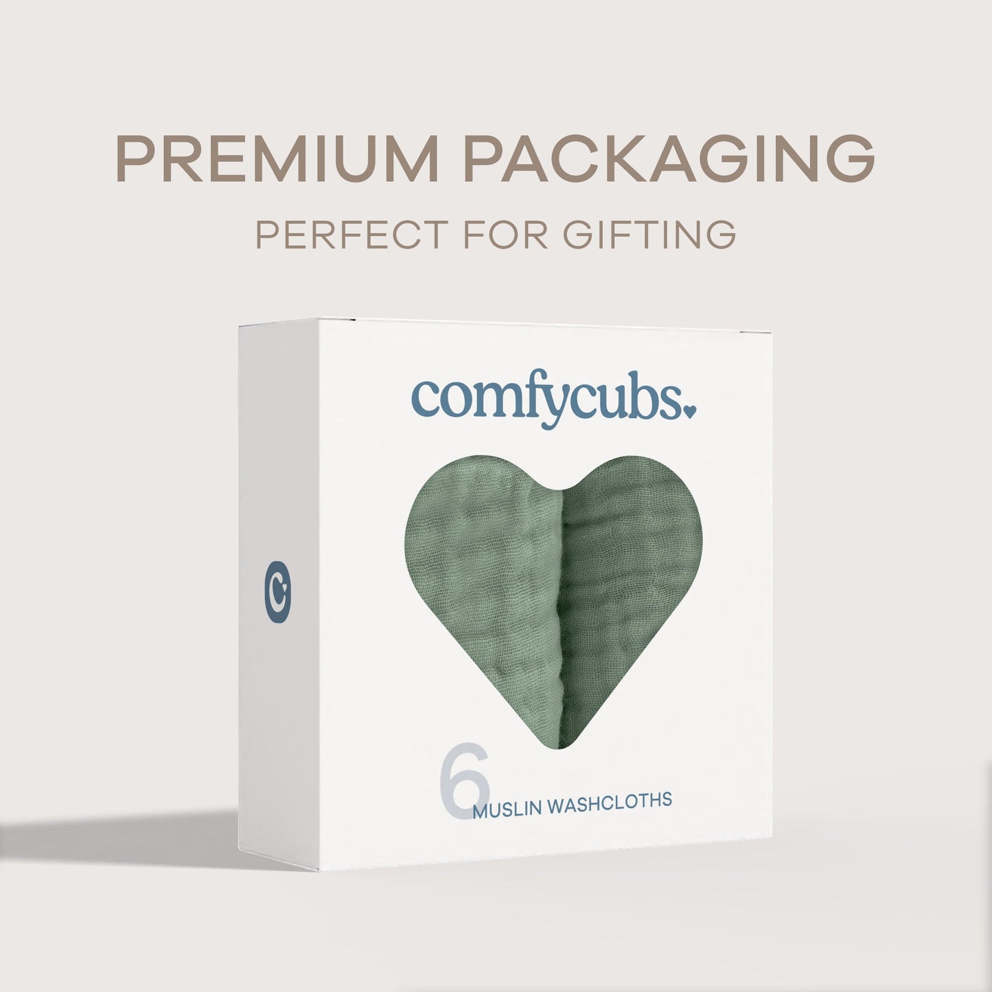 Muslin Washcloths in Fern