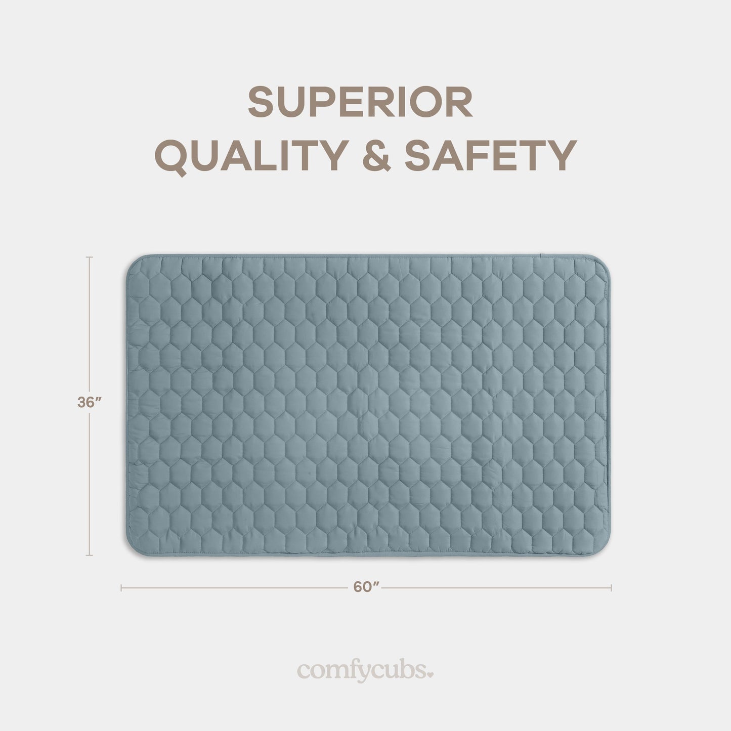 Play Mat with Non-Slip Bottom in Pacific Blue