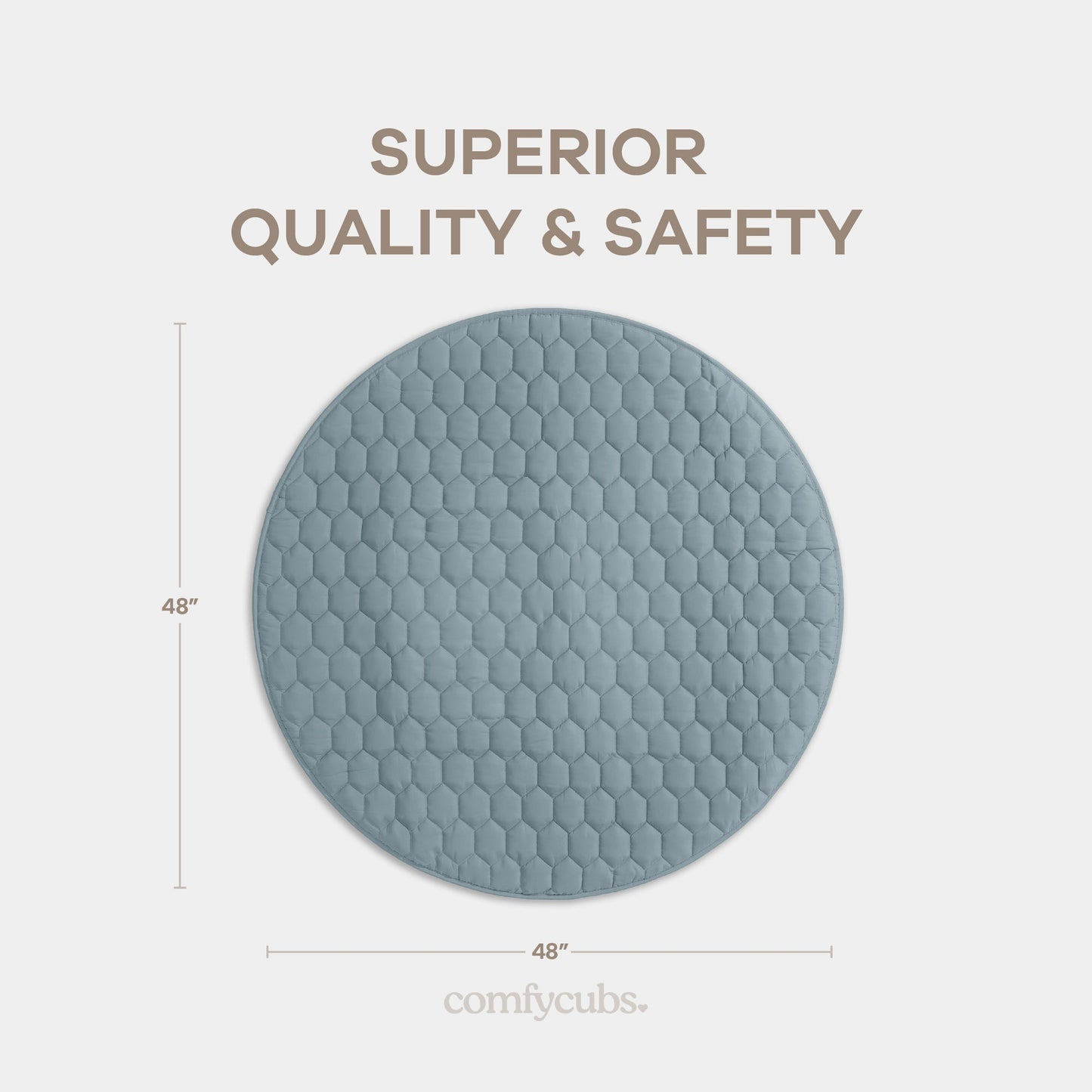 Play Mat with Non-Slip Bottom in Pacific Blue