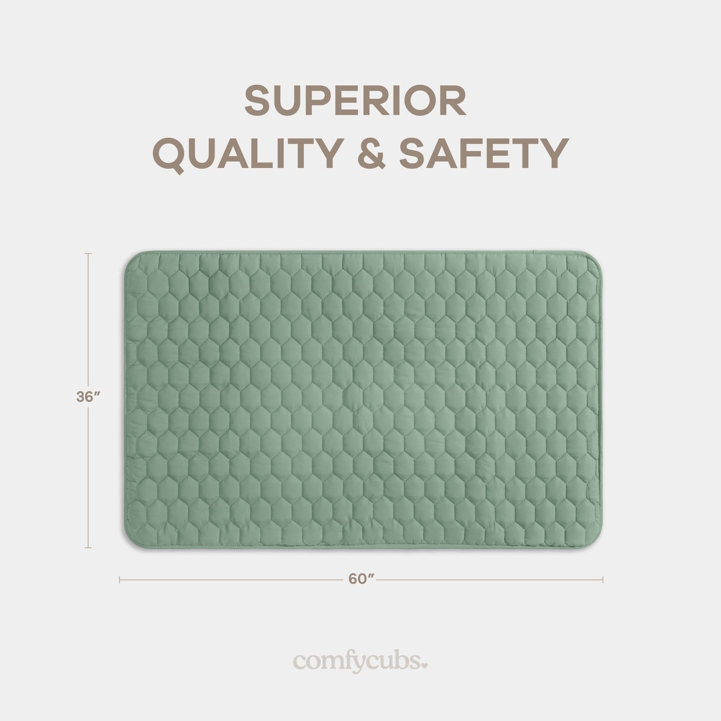 Play Mat with Non-Slip Bottom in Fern