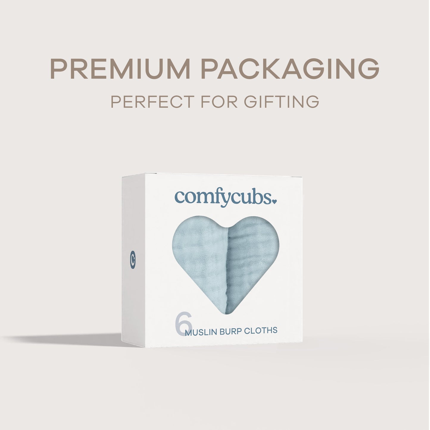 Muslin Burp Cloths in Sky Blue