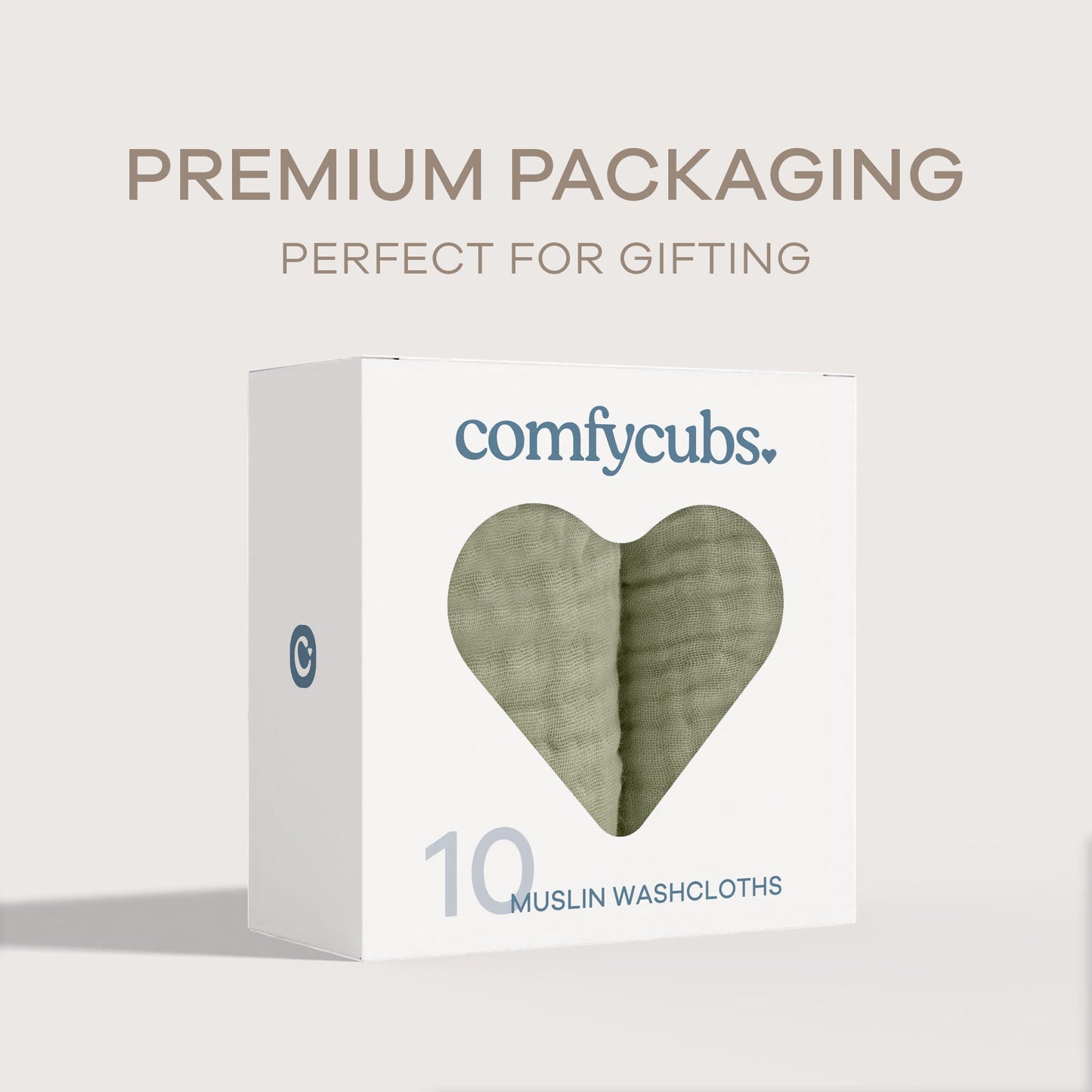 Muslin Washcloths in Sage