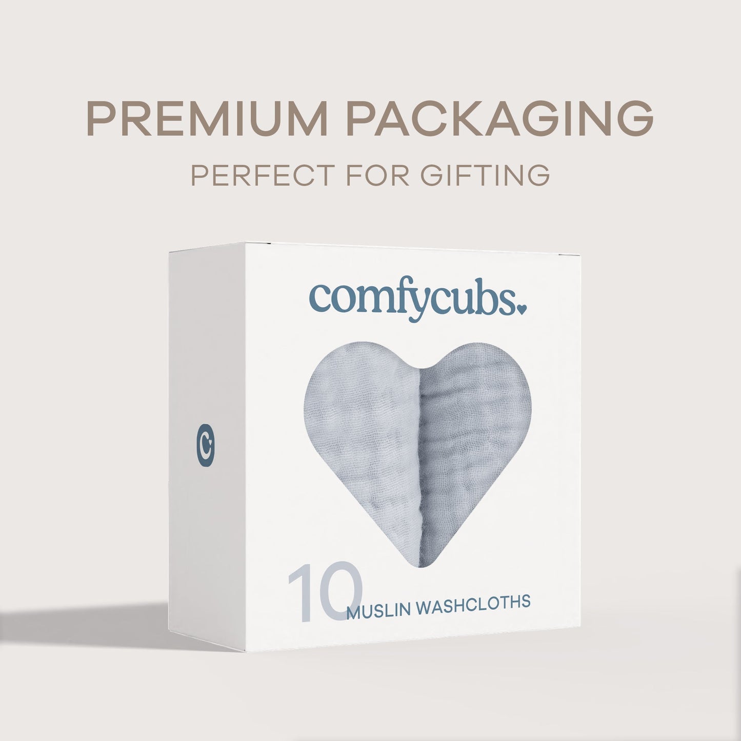 Muslin Washcloths in Slate