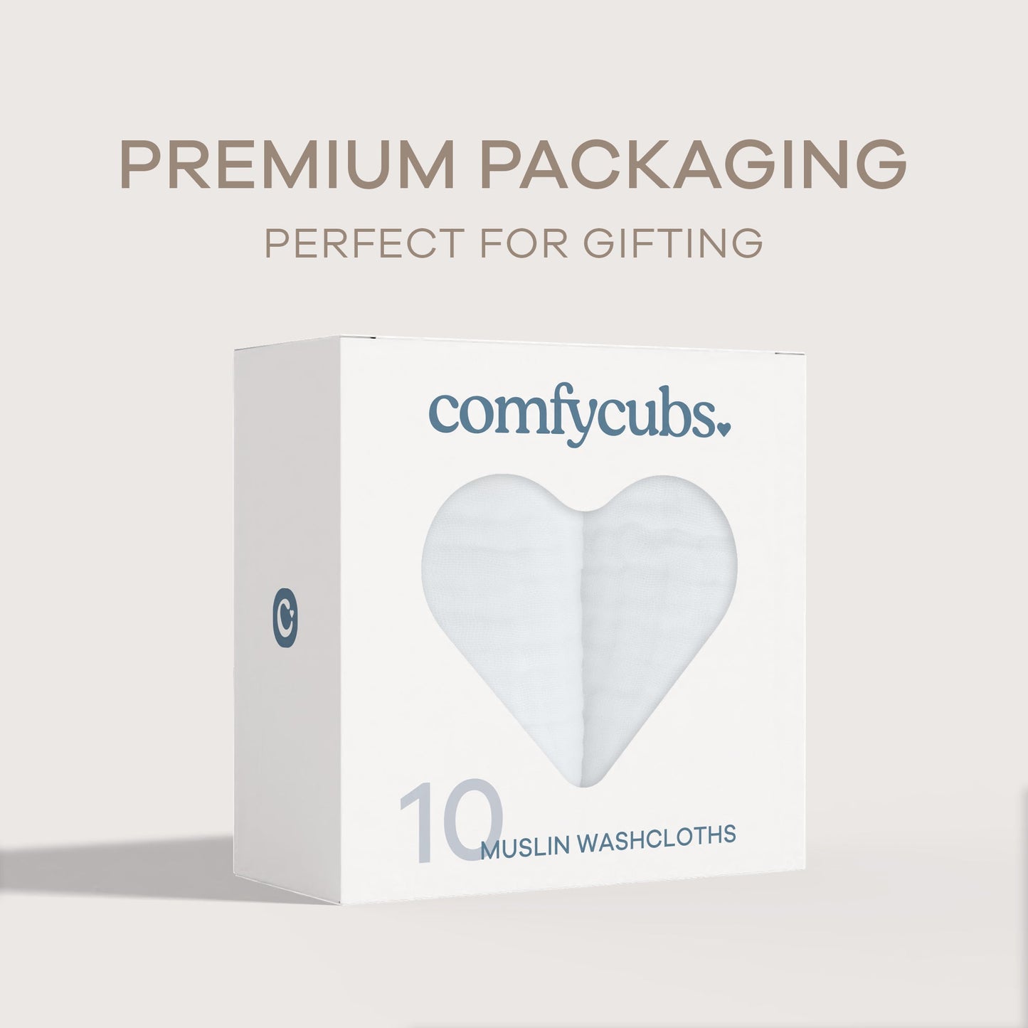 Muslin Washcloths in White