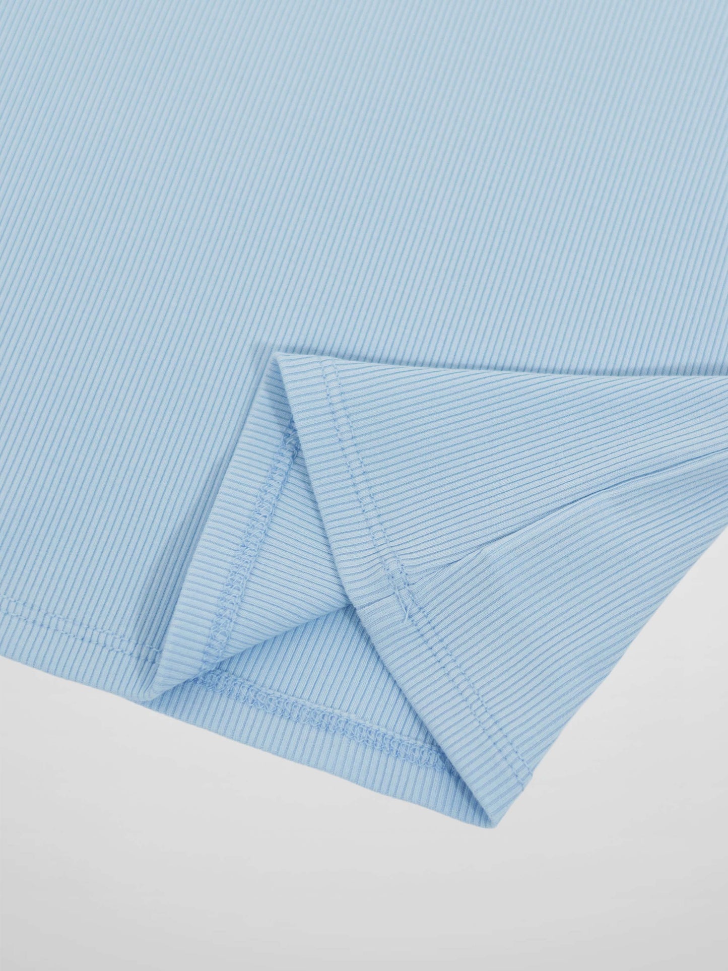 Short Sleeve Boxy T-shirt  & Shorts Set - Light Blue