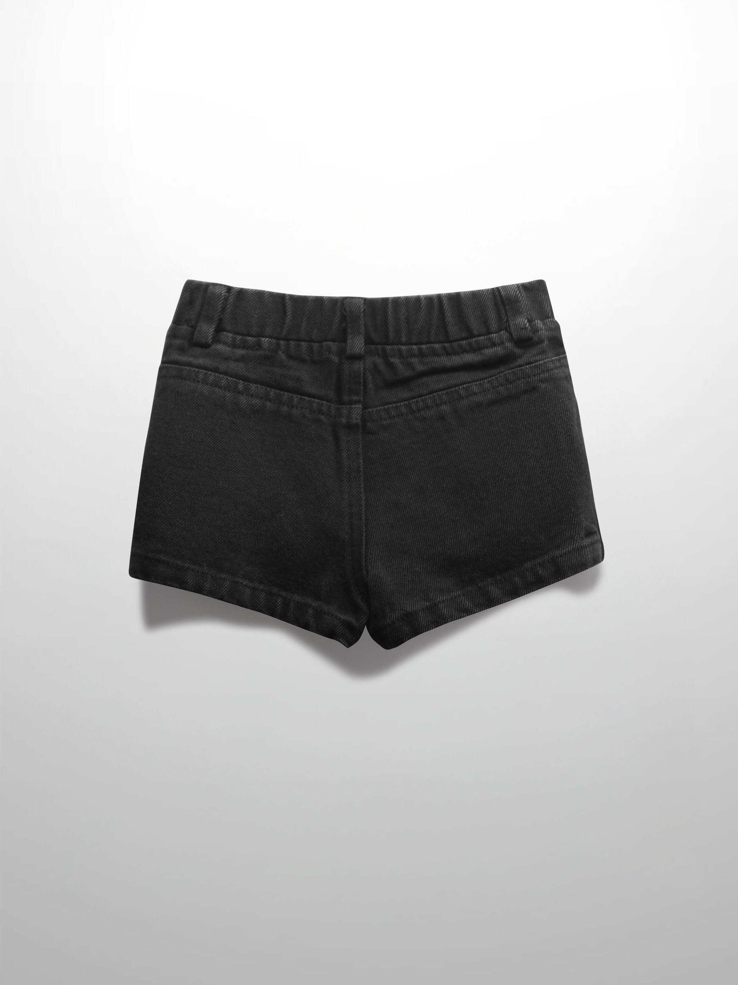 Denim Shorts- Black Denim