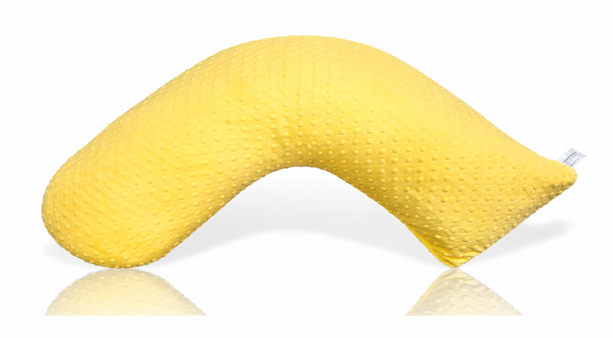 Luna Lullaby® V-Shaped Nursing Pillow | Summer Yellow Dot