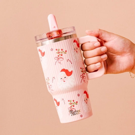 20 oz Lifestyle Flip Straw Tumbler – Holly Jolly Santa