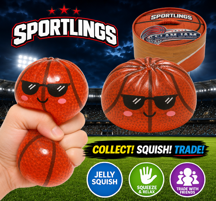 Sportlings Sports Dumpling Squishy Fidget Toy – Mystery Sports Ball