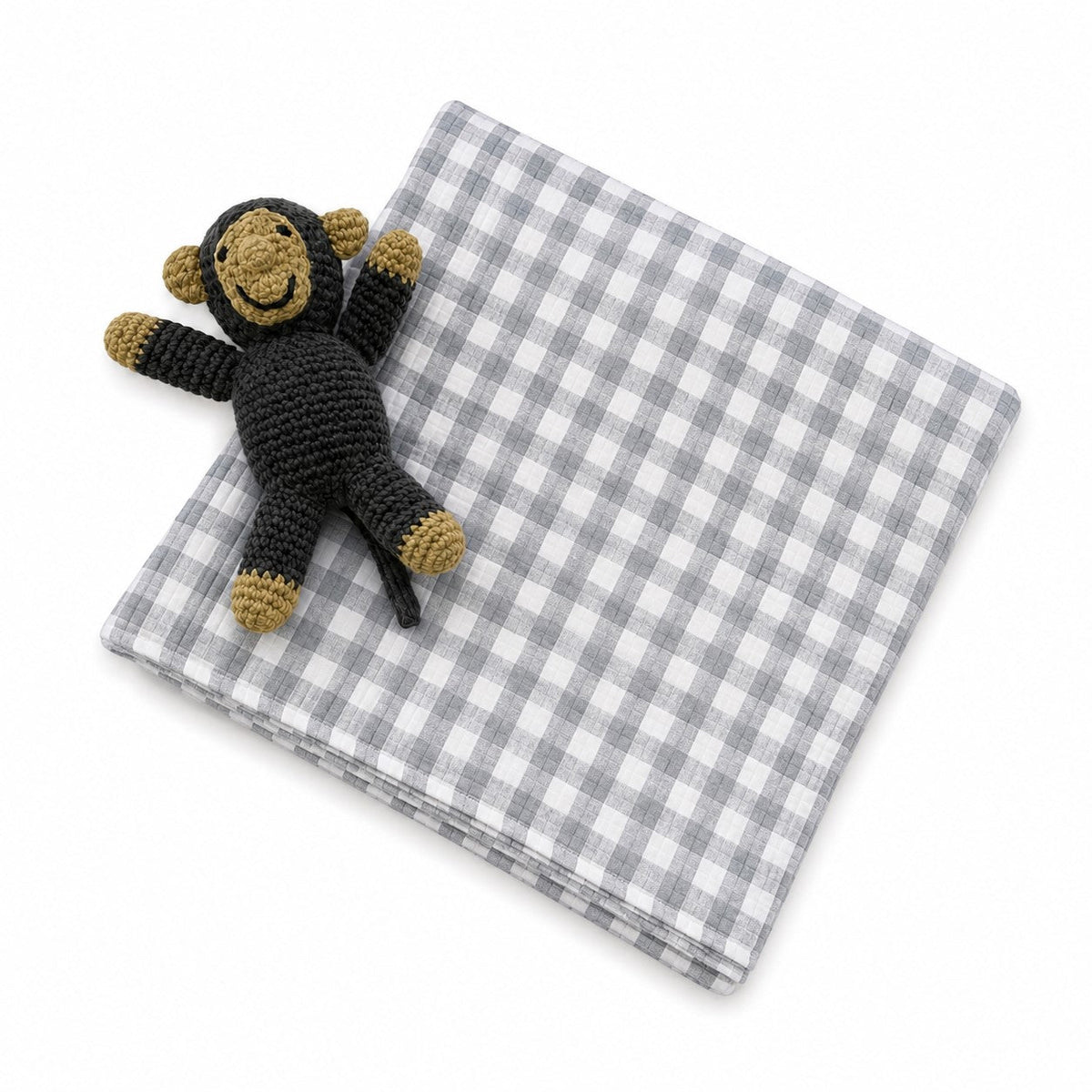 Gingham Check Baby Blanket