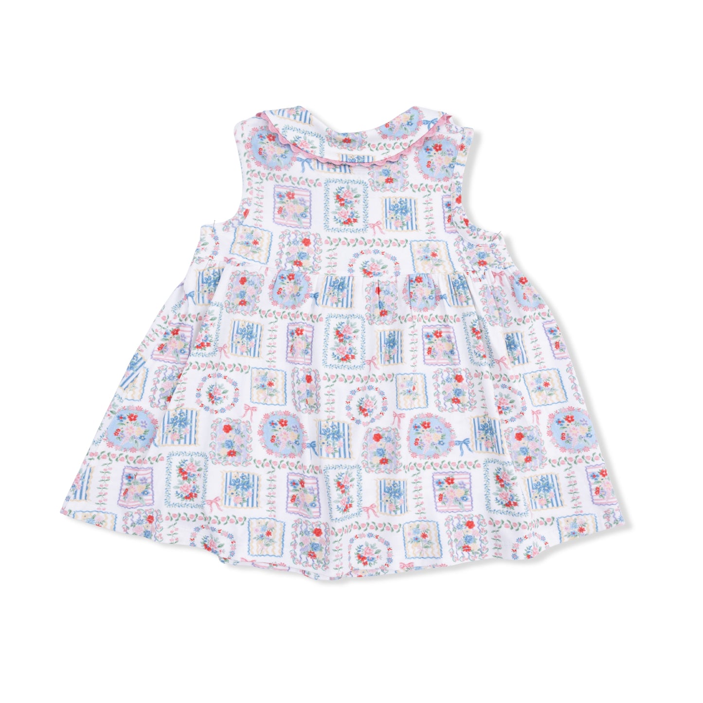 Julep's Floral Patchwork - Jill Dress with Bloomer & Knot Headband Set