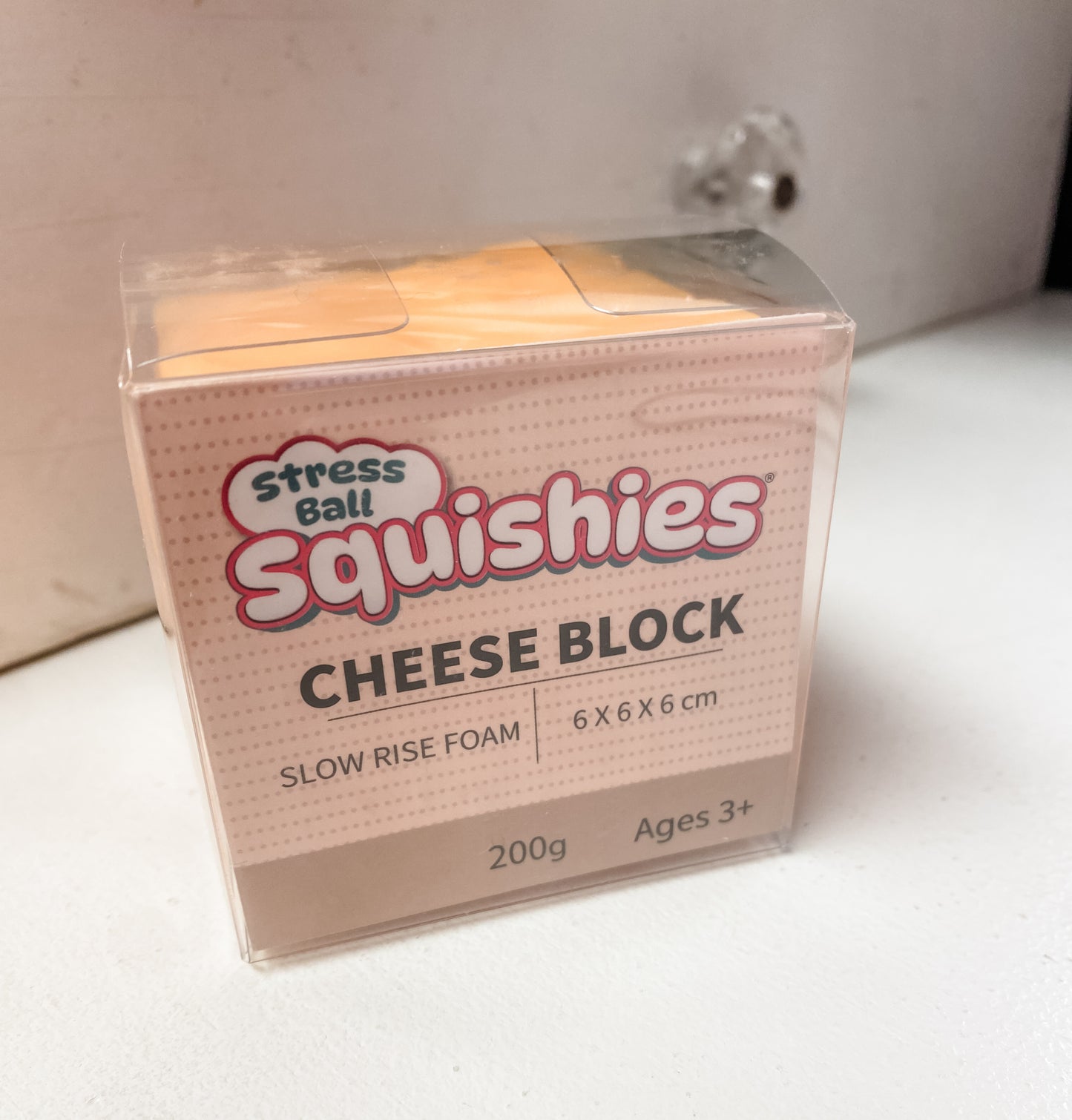 Cheese Cube Slow-Rise Squishy | Cheese Fidget Toy | Sensory Stress Toy