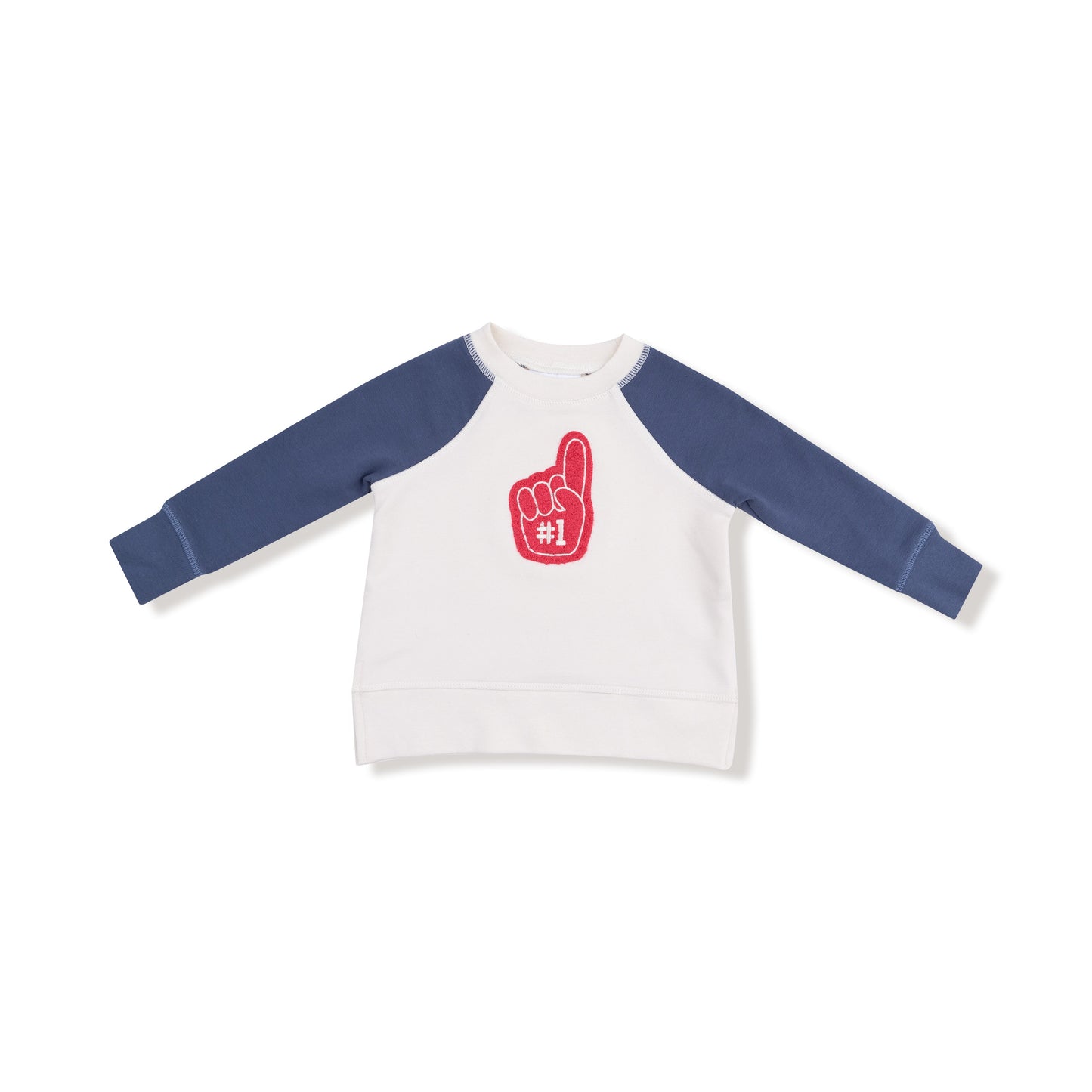Raglan Sweatshirt with Red #1 Patch
