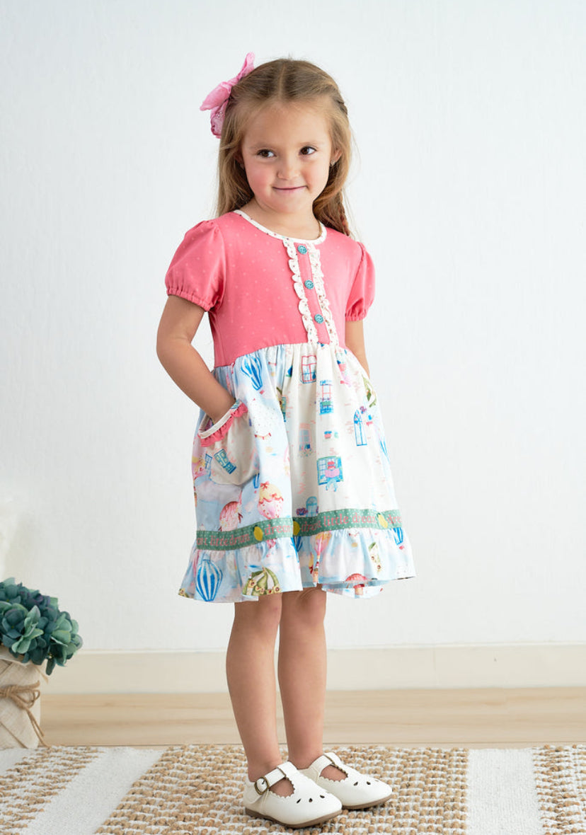 Platinum hot air balloon dress