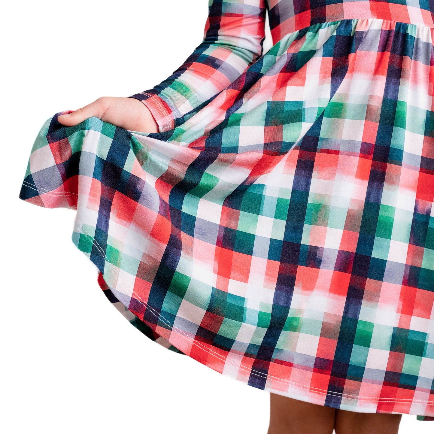 Noel Long Sleeve Pocket Twirl Dress