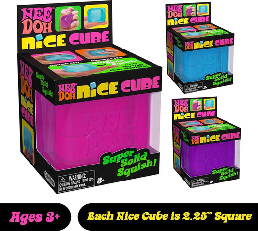 NeeDoh Nice Cube Super Solid Squishy Fidget Toy – Sensory Stress Cube for Kids & Adults | Bossier City Boutique