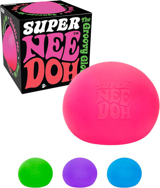 Super NeeDoh Jumbo Squishy Ball (4.5”) | Large Sensory Fidget Toy for Kids & Adults