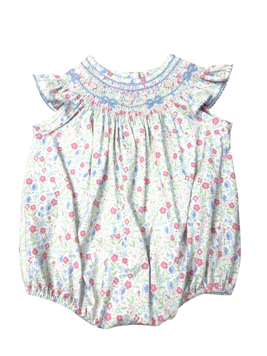 In Full Bloom Smocked Geo Bubble – Baby Girls