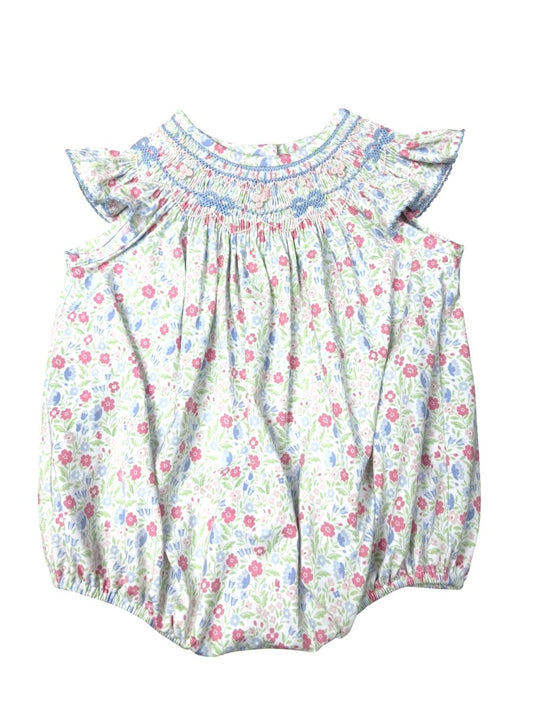 In Full Bloom Smocked Geo Bubble – Baby Girls