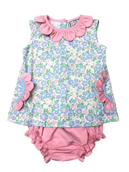 Happy Daisy Bloomer Set – Baby Girls Floral Top & Bloomer