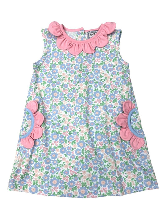 Happy Daisy Dress – Girls Floral Pocket Dress