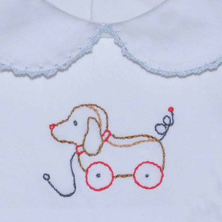 Pull-a-Long Puppy Bubble-Blue