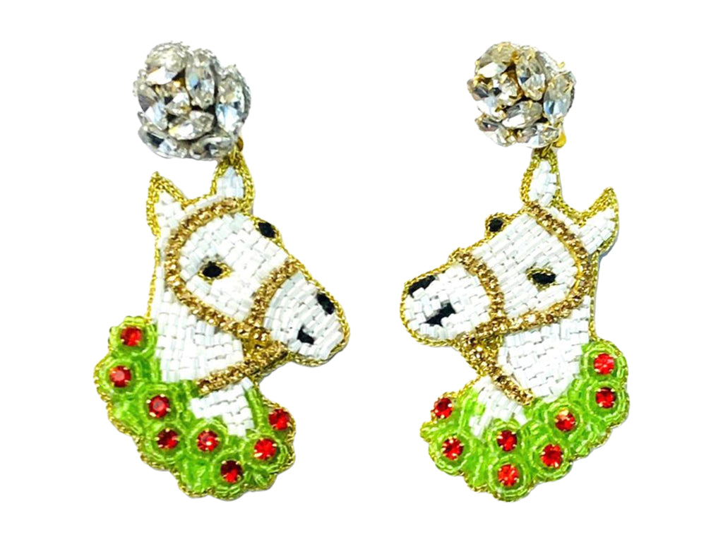 Derby Winner's Circle Horse Earrings