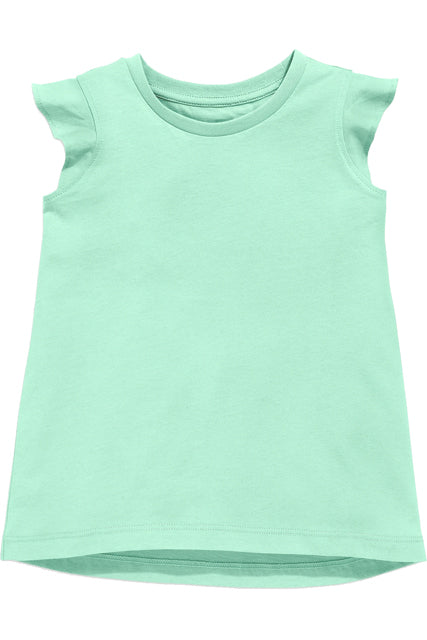 Ruffle Shirt in Solid Mint