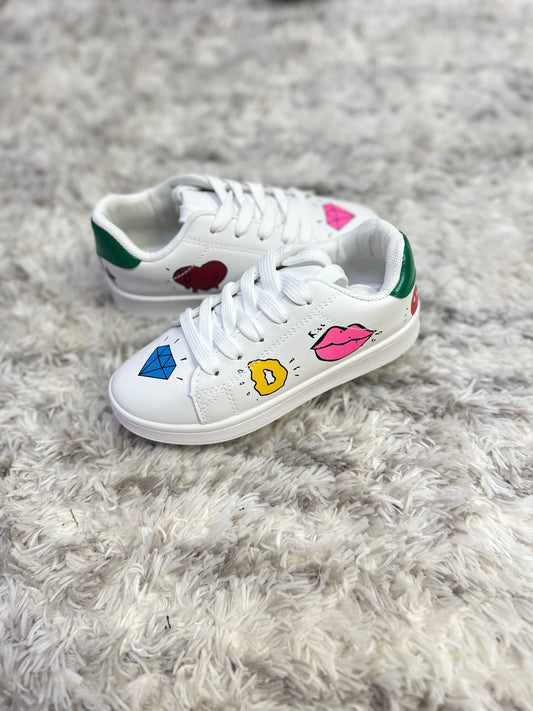 YOKI REBEL- KIDS Cartoon Printed Court shoe Sneakers no