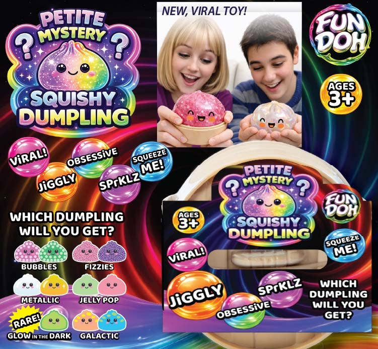 Fun Doh Squishy Mystery Mini Dumpling Toy – Petite Sensory Fidget Surprise