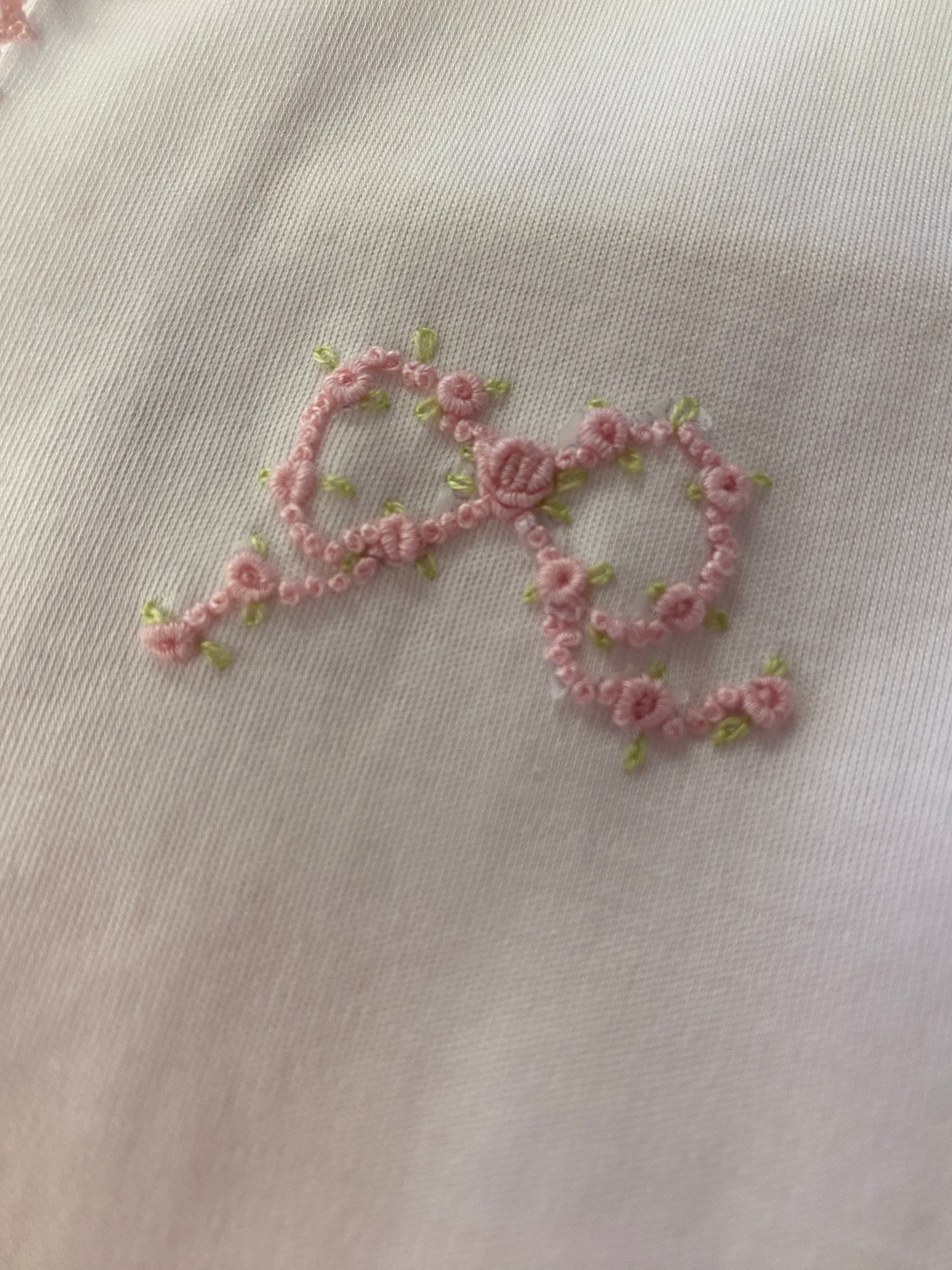 Pretty Bows Embroidered Pink Crochet Trim Converter Gown
